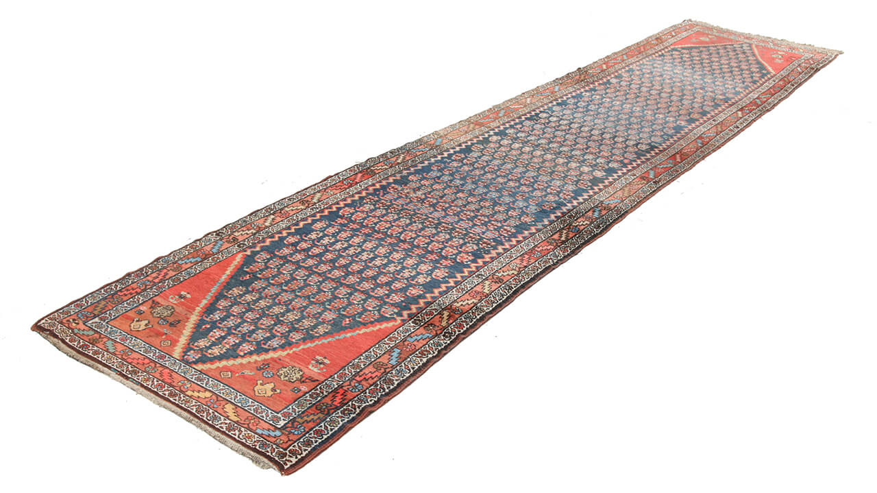 Authentic Antique Persian Malayer Rug | Hand-Knotted 484x108cm