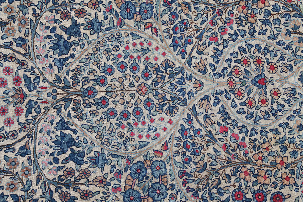 Tappeto Kerman Antico Persiano Autentico | Annodato a Mano 200x120cm