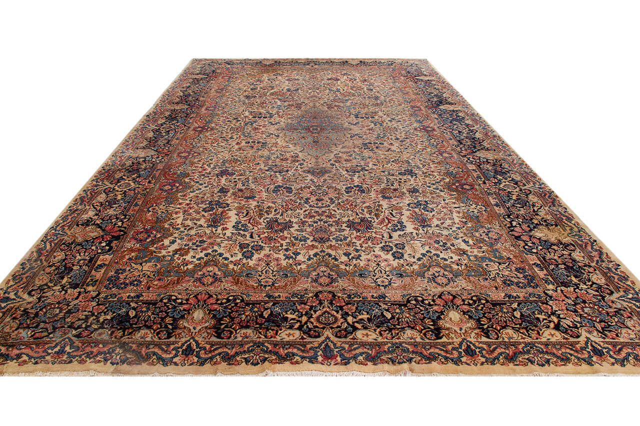 Tappeto Kerman Antico Persiano Autentico | Annodato a Mano 540x270cm