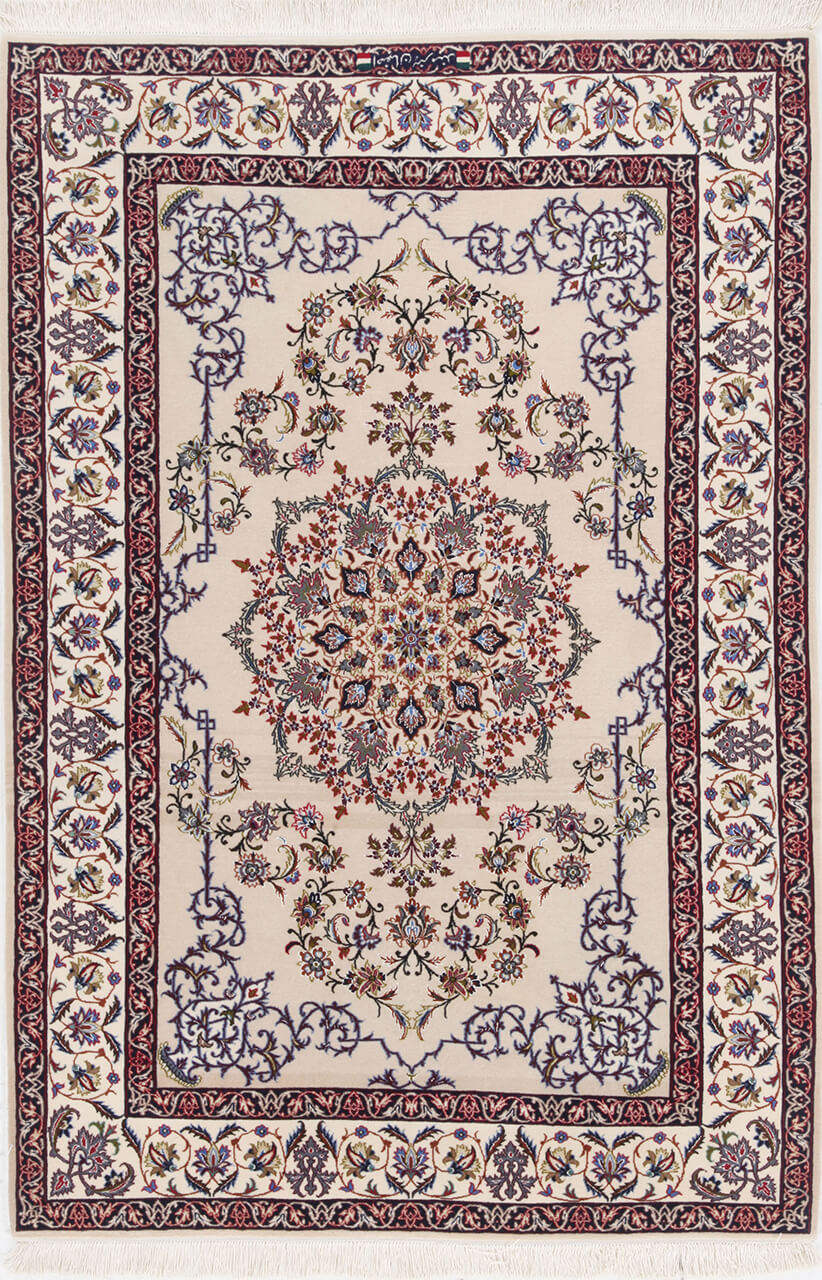 Persian Isfahan Silk & Wool Rug 165_110 cm