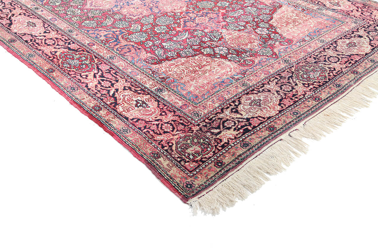 Tappeto Isfahan Antico Persiano Autentico | Annodato a Mano 217x133cm