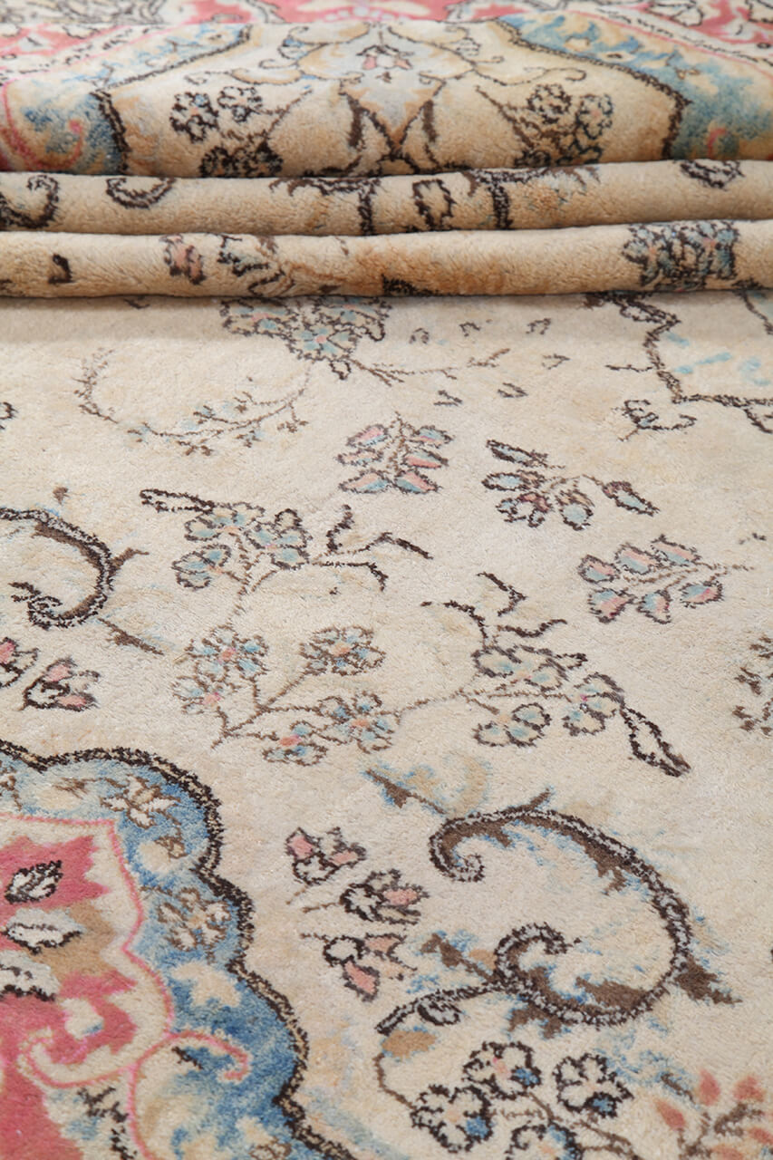 Tappeto Kerman Antico Persiano Autentico | Annodato a Mano 371x253cm