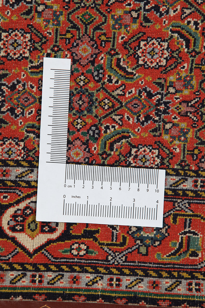 Tappeto Bidjar in lana, rosso, fatto a mano