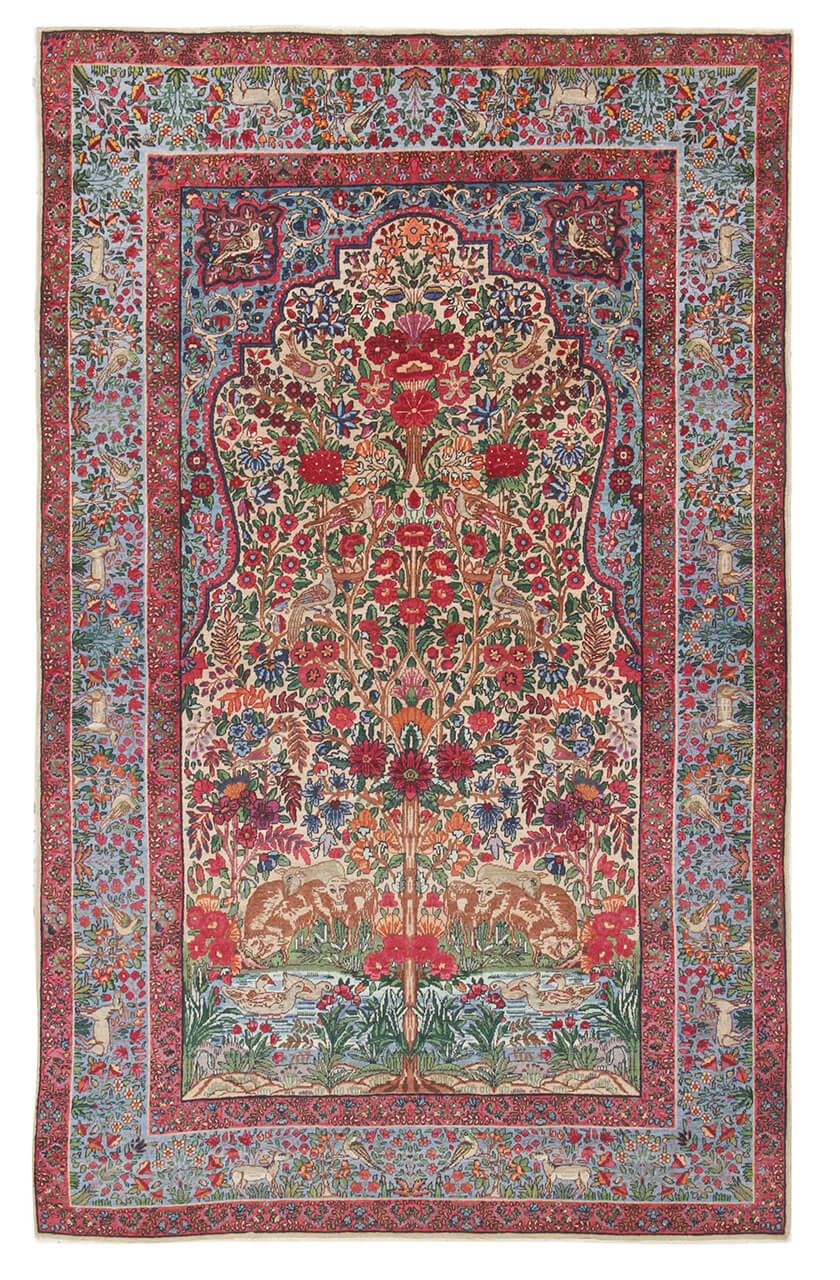 Tappeto Kerman Antico Persiano Autentico | Annodato a Mano 225x145cm