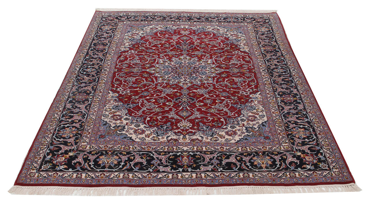 Persian Isfahan Silk & Wool Rug 220_152 cm