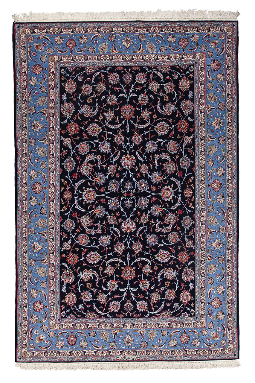 Persian Isfahan Silk & Wool Rug 300_197 cm