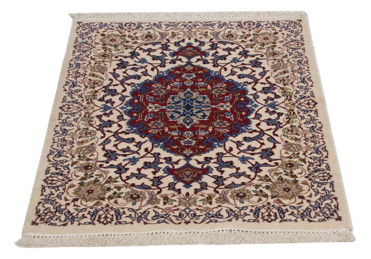 Persian Isfahan Silk & Wool Rug 118_82 cm