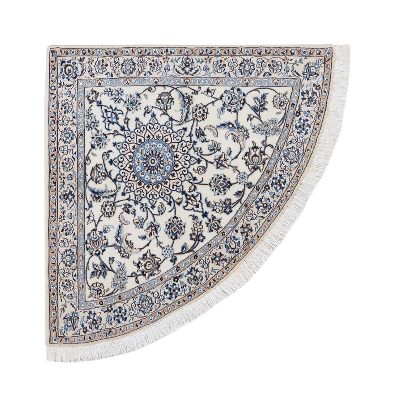 Fine Persian Nain Corner Rug 9La 130_130 cm