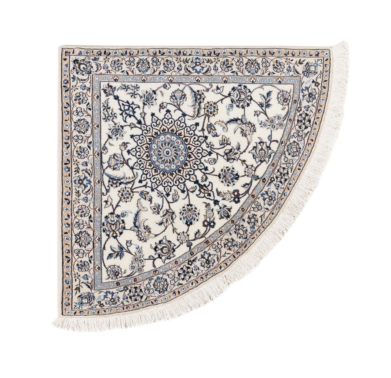 Fine Persian Nain Corner Rug 9La 120_120 cm