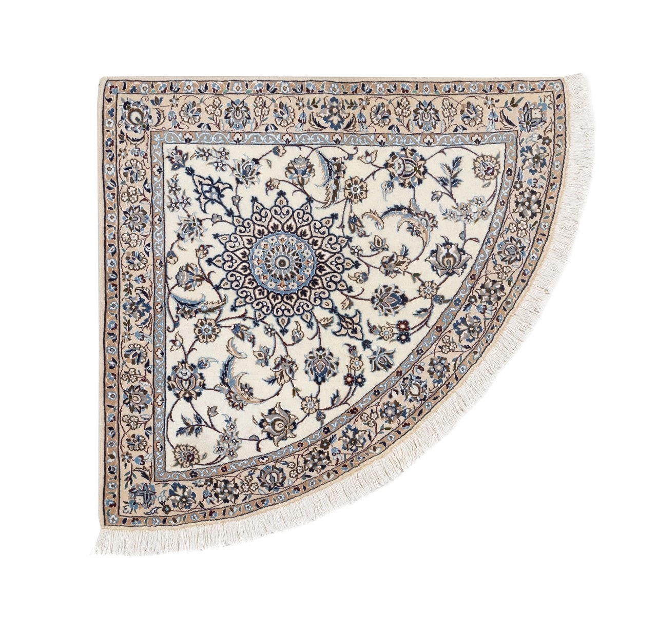 Fine Persian Nain Corner Rug 9La 116_116 cm
