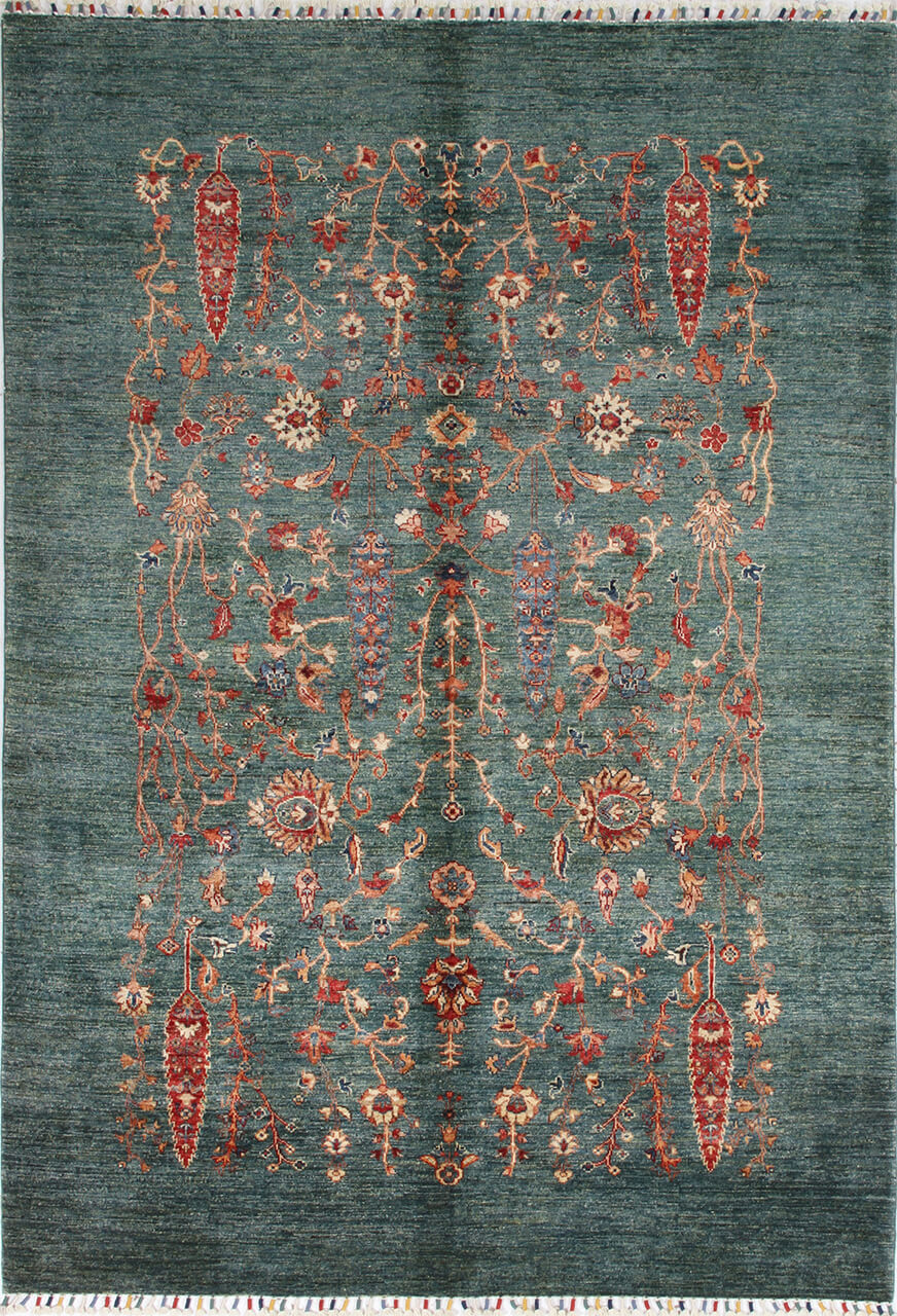 Handmade Ziegler Decorative Floral Rug, 242x170cm