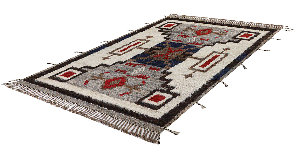 Navajo Berber style carpet multi, handmade 305x210cm