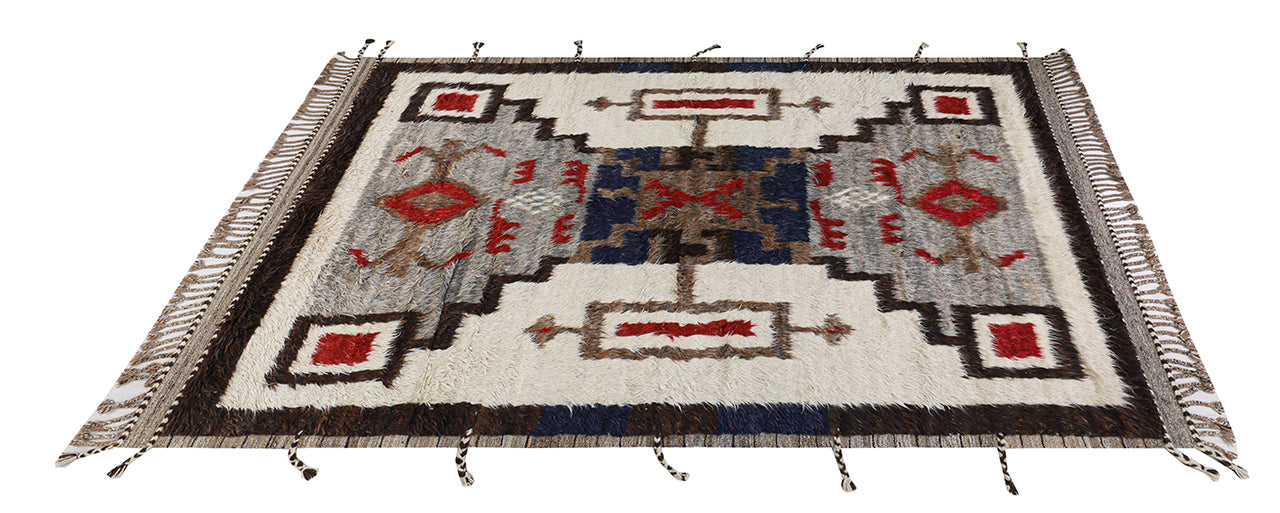 Navajo Berber style carpet multi, handmade 305x210cm