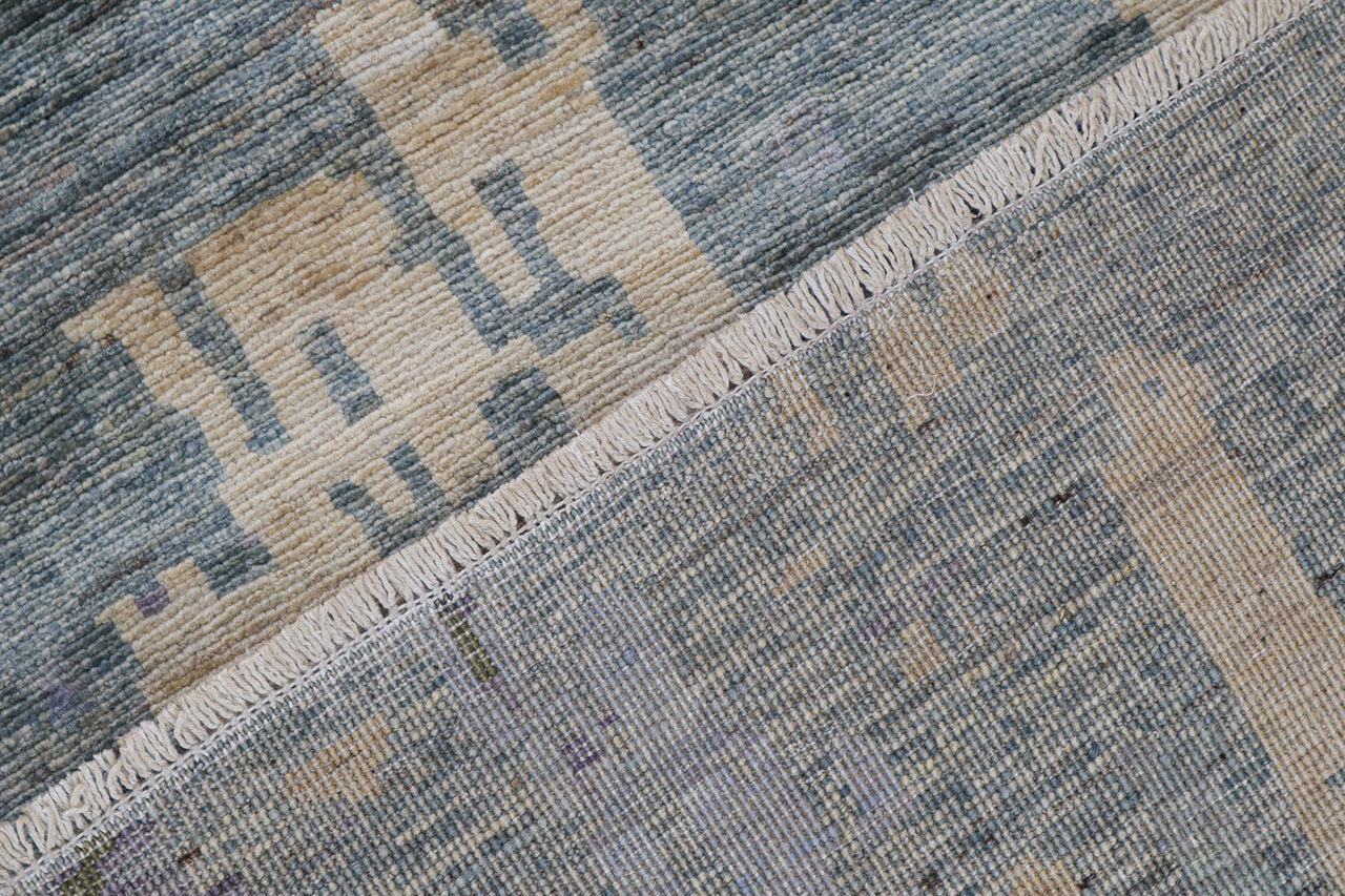 Handmade Modern Wool Rug, Abstract Design, 202x141cm
