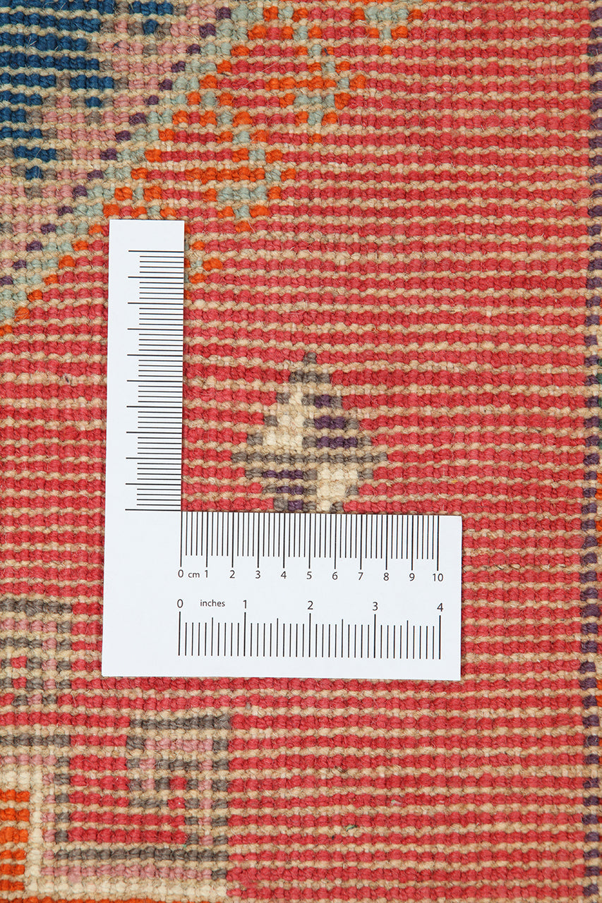 Classic Kazak carpet, Orange, handmade, 192x129cm