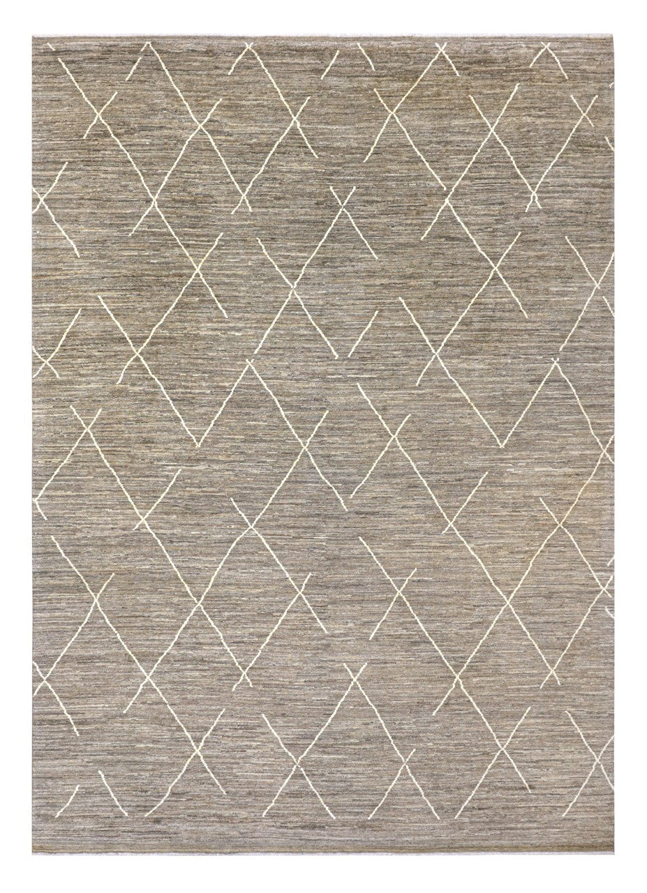 Modern design brown carpet, handmade 416x305cm