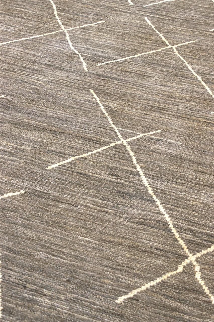 Modern design brown carpet, handmade 416x305cm