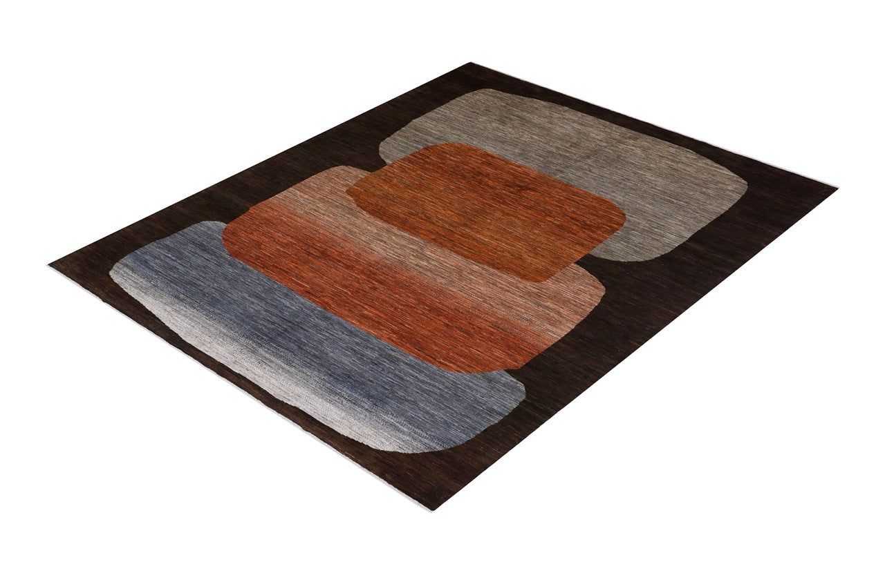 Modern design wool carpet, handmade, multi, 290x215cm