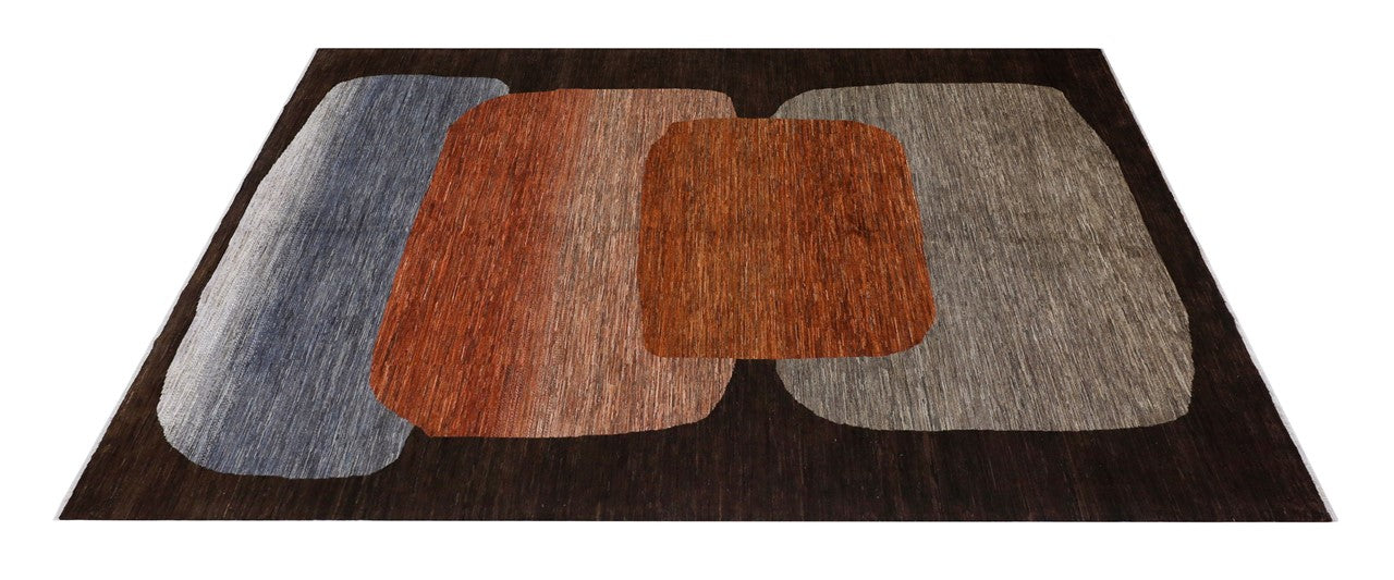 Modern design wool carpet, handmade, multi, 290x215cm