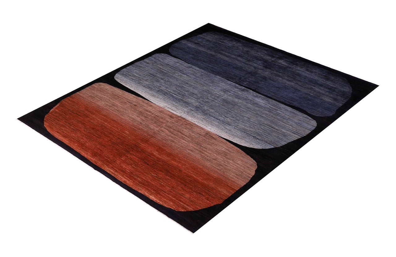 Modern design wool carpet, handmade, multi, 301x220cm