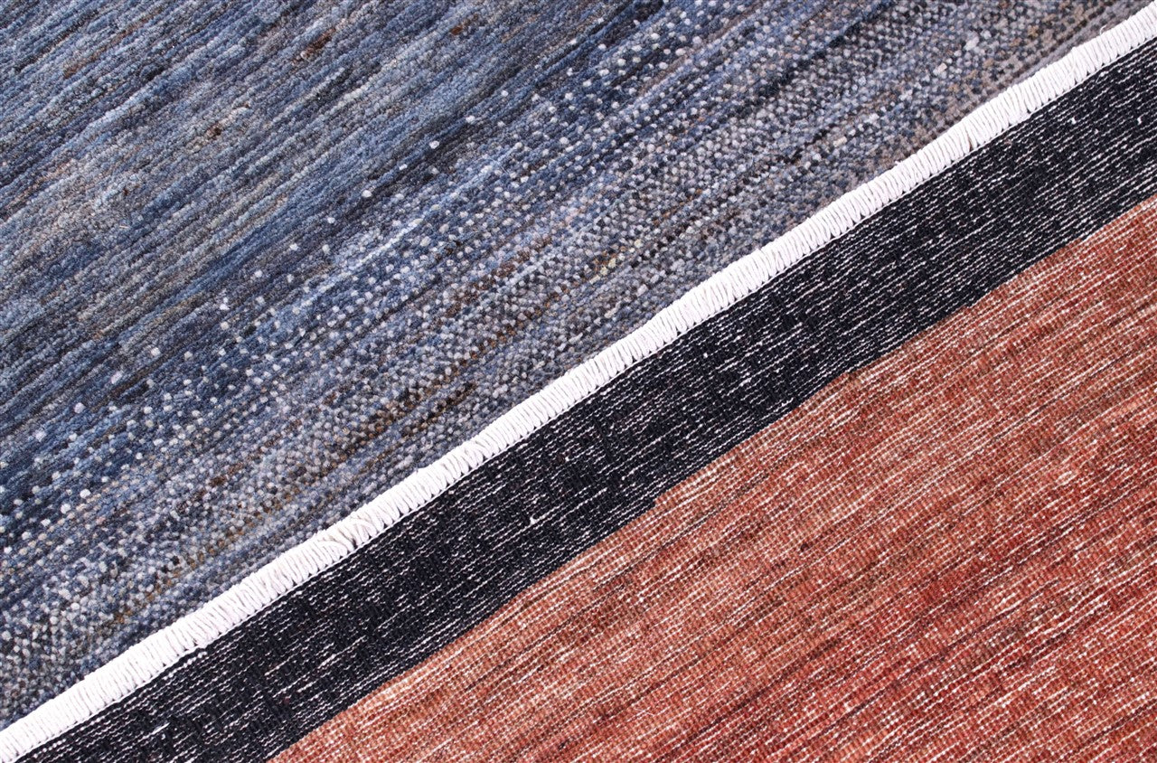 Modern design wool carpet, handmade, multi, 301x220cm