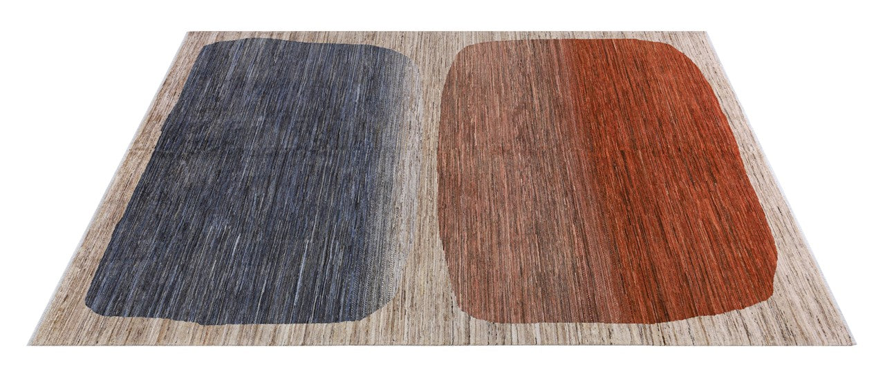 Modern design wool carpet, handmade, multi, 289x218cm