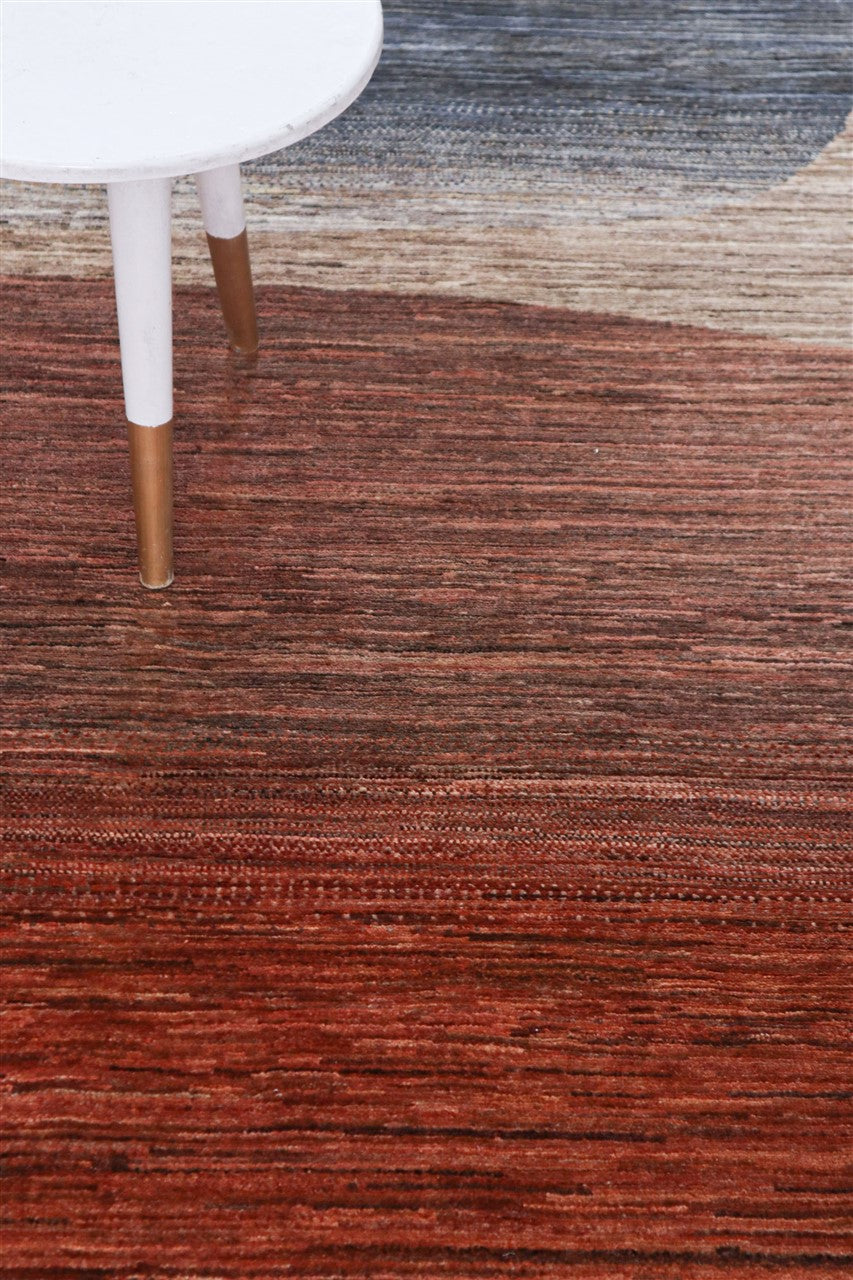 Modern design wool carpet, handmade, multi, 289x218cm