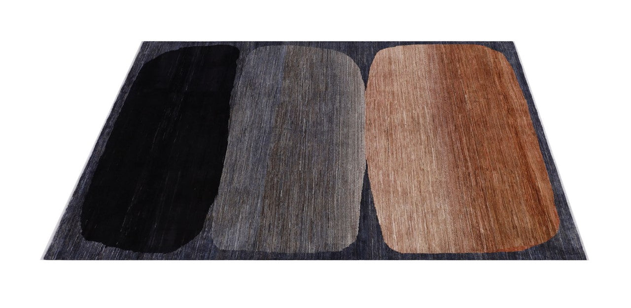 Modern design wool carpet, handmade, multi, 231x170cm