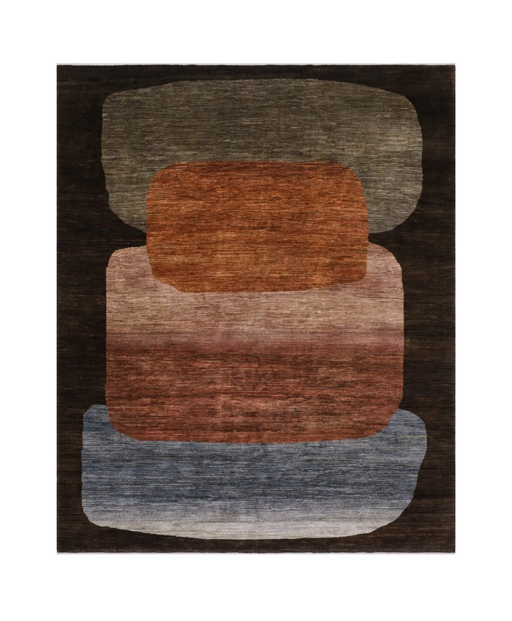 Modern design wool carpet, handmade, multi, 270x223cm