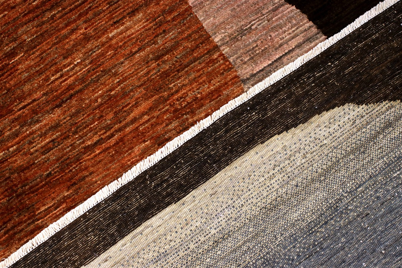 Modern design wool carpet, handmade, multi, 251x177cm