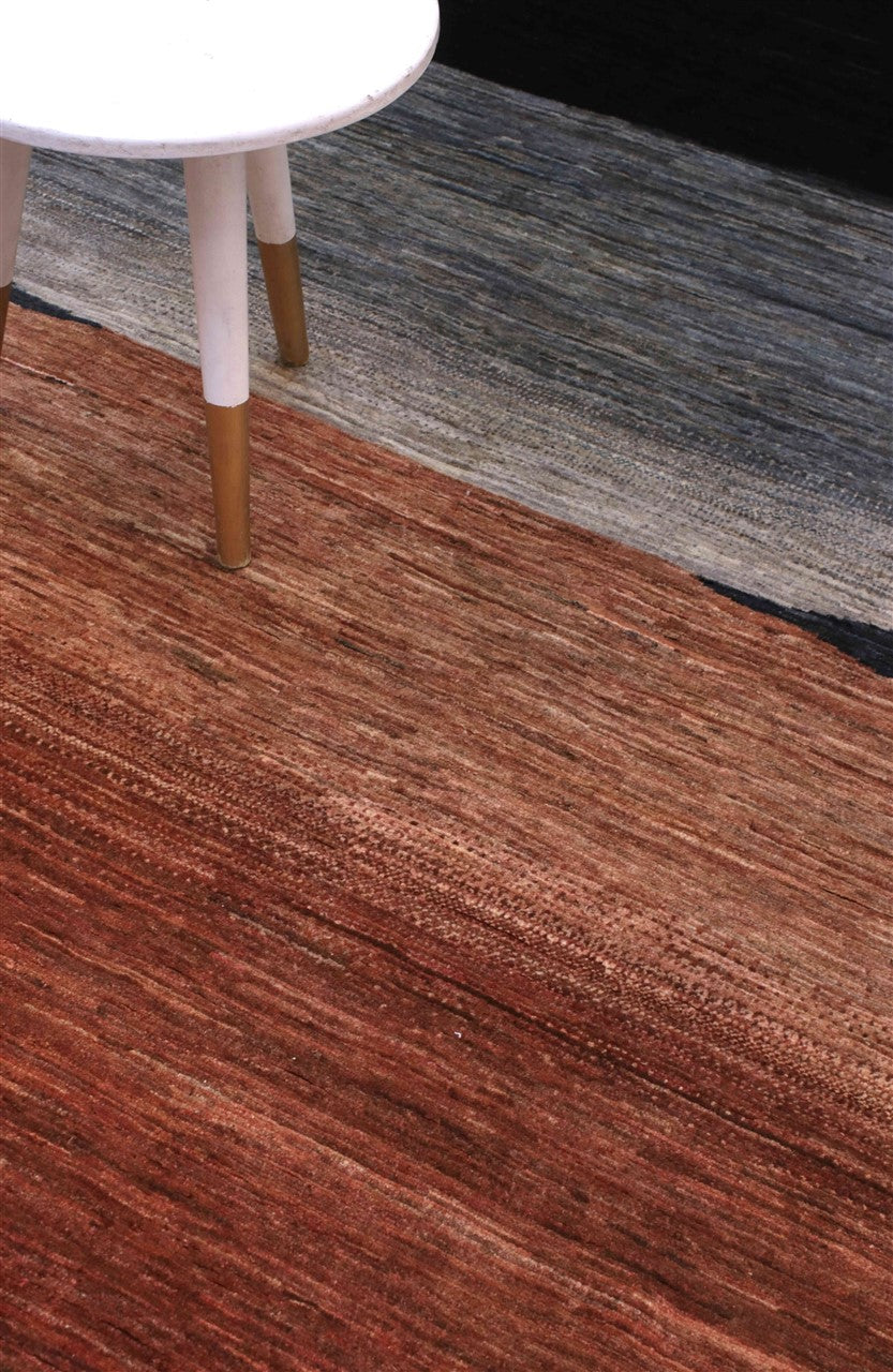 Modern design wool carpet, handmade, multi, 241x168cm