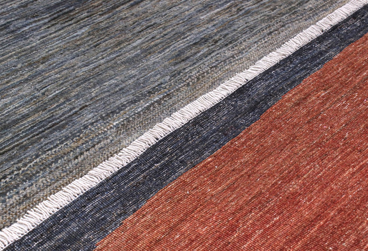 Modern design wool carpet, handmade, multi, 241x168cm