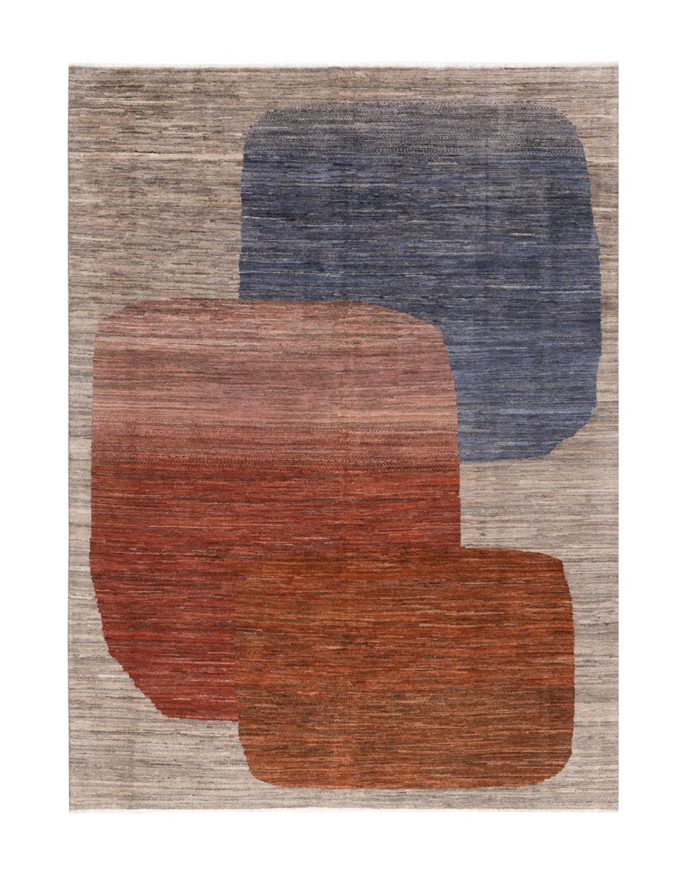 Modern design wool carpet, handmade, multi, 234x172cm