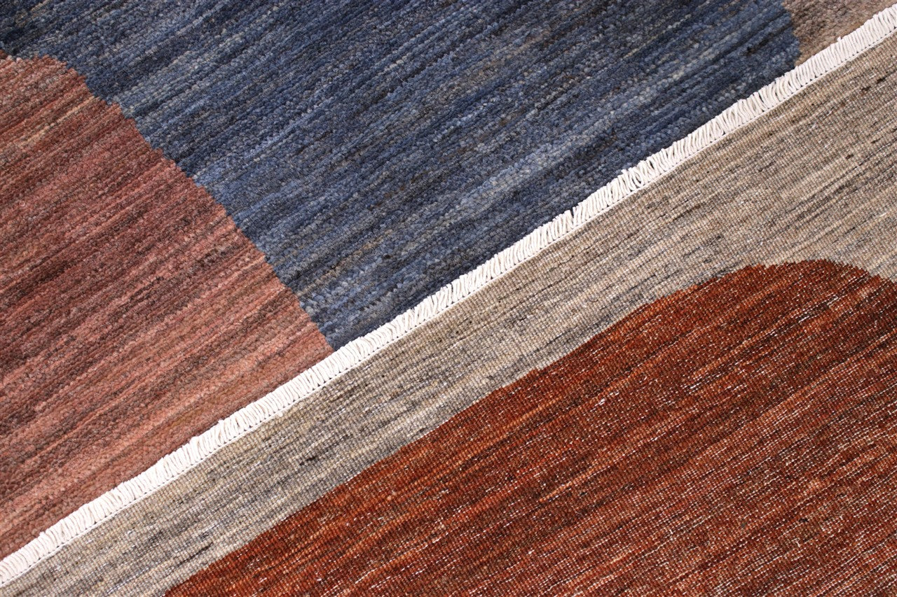 Modern design wool carpet, handmade, multi, 234x172cm