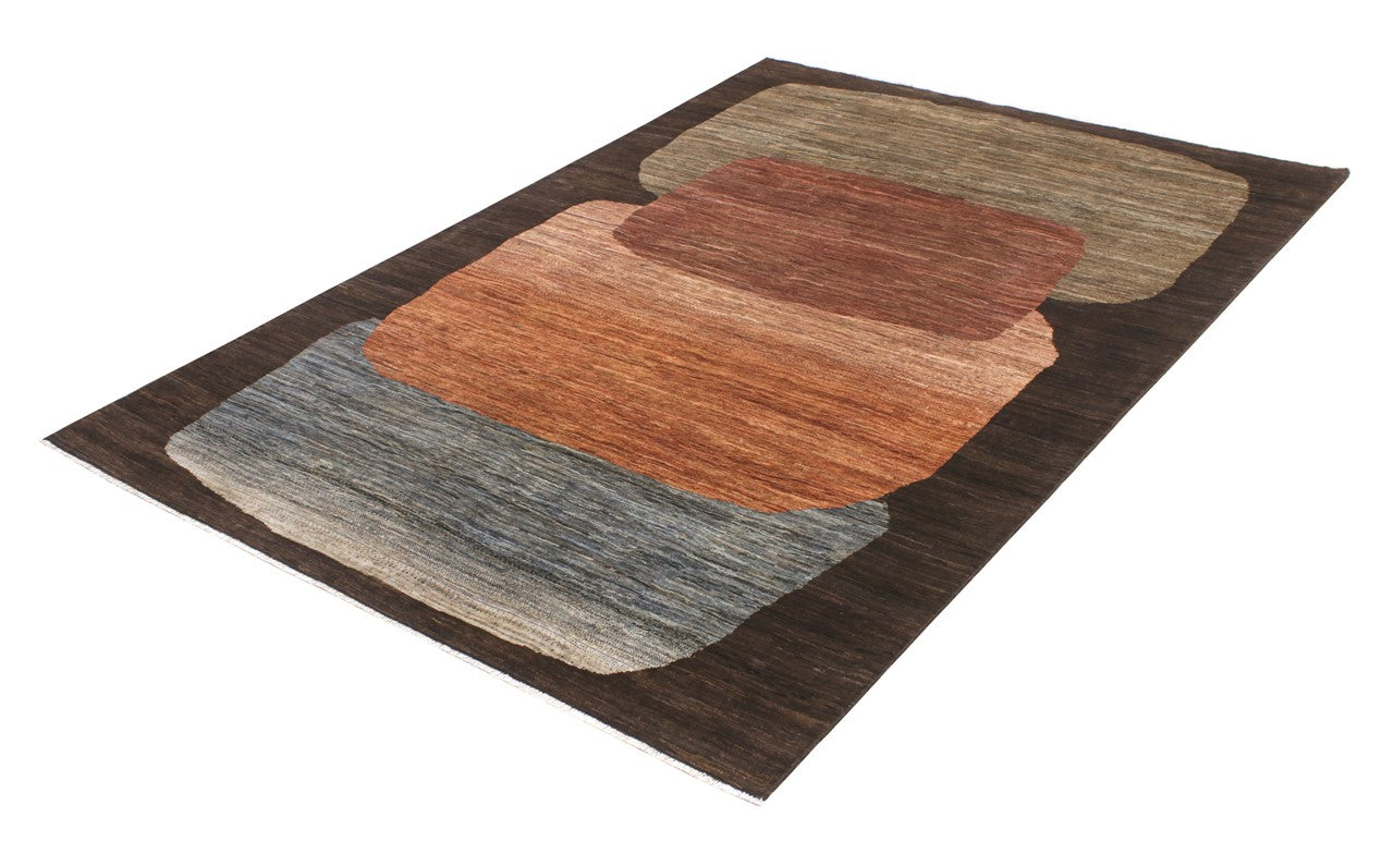 Modern design wool carpet, handmade, multi, 242x167cm