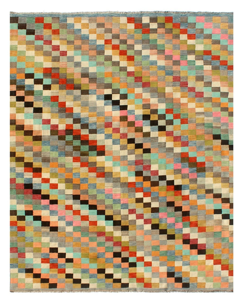 Tappeto Kilim Kaudani Afghan fatto a mano multicolore 390x295cm