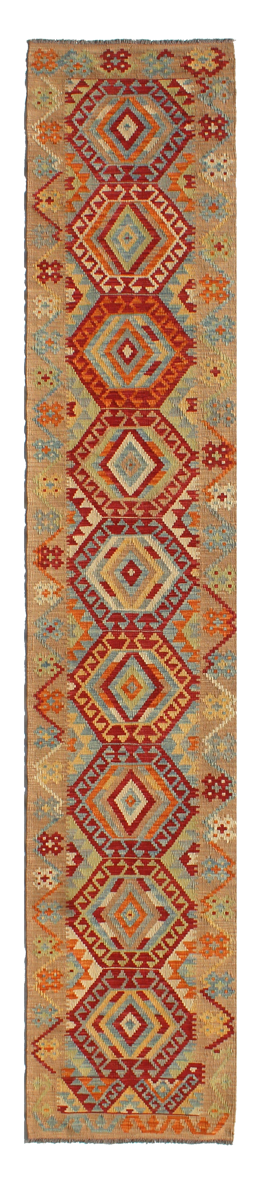 Handmade Afghan Kilim Runner Wool Rug 501_81 cm