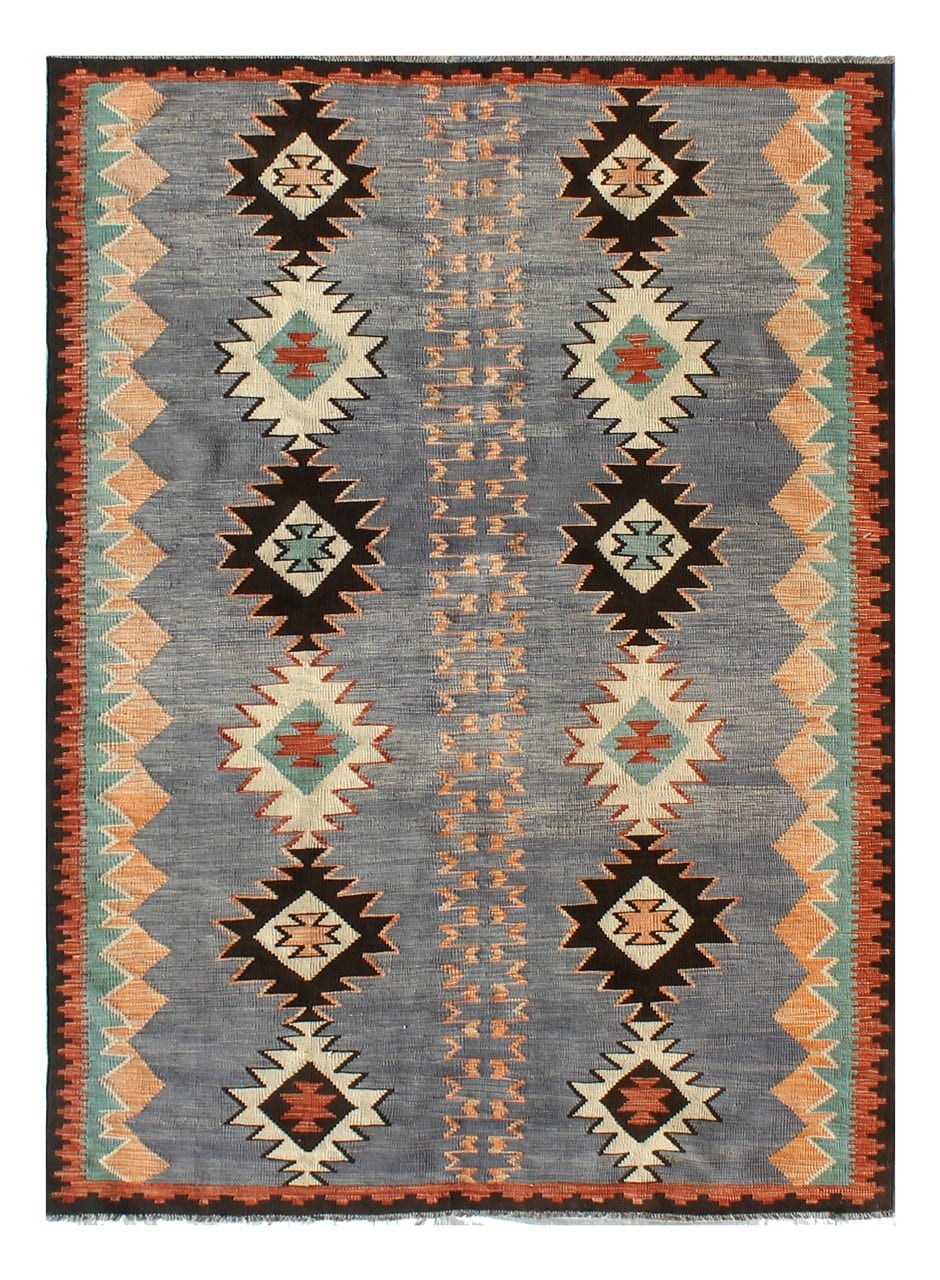 Modern wool Kilim carpet multi 260x176cm