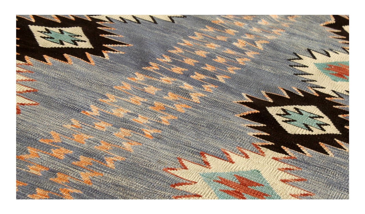 Modern wool Kilim carpet multi 260x176cm