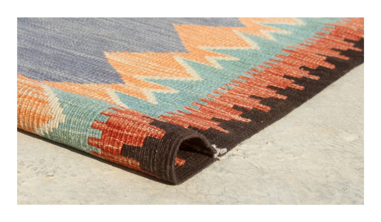 Modern wool Kilim carpet multi 260x176cm