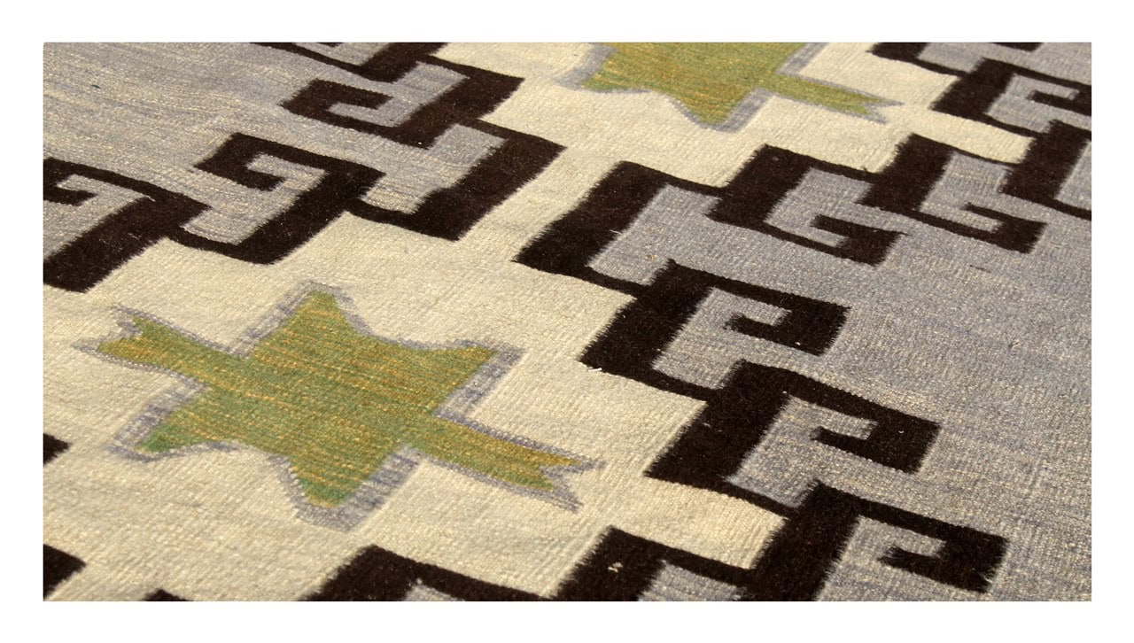 Modern wool Kilim carpet multi 232x174cm
