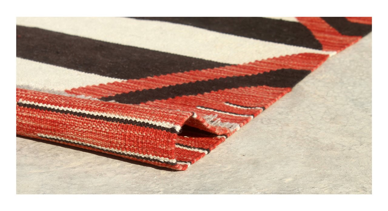 Modern wool Kilim carpet multi 249x182cm