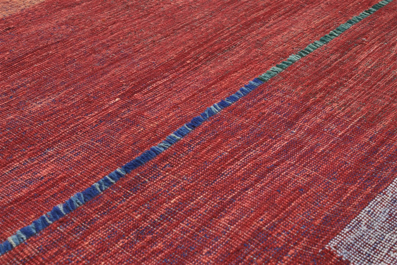 Tappeto Kilim moderno in lana multicolore 342x250cm