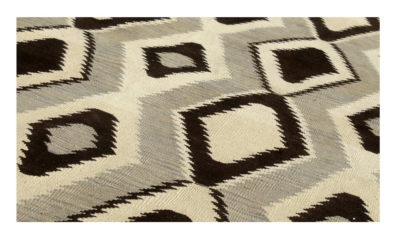 Modern wool Kilim carpet multi 244x178cm
