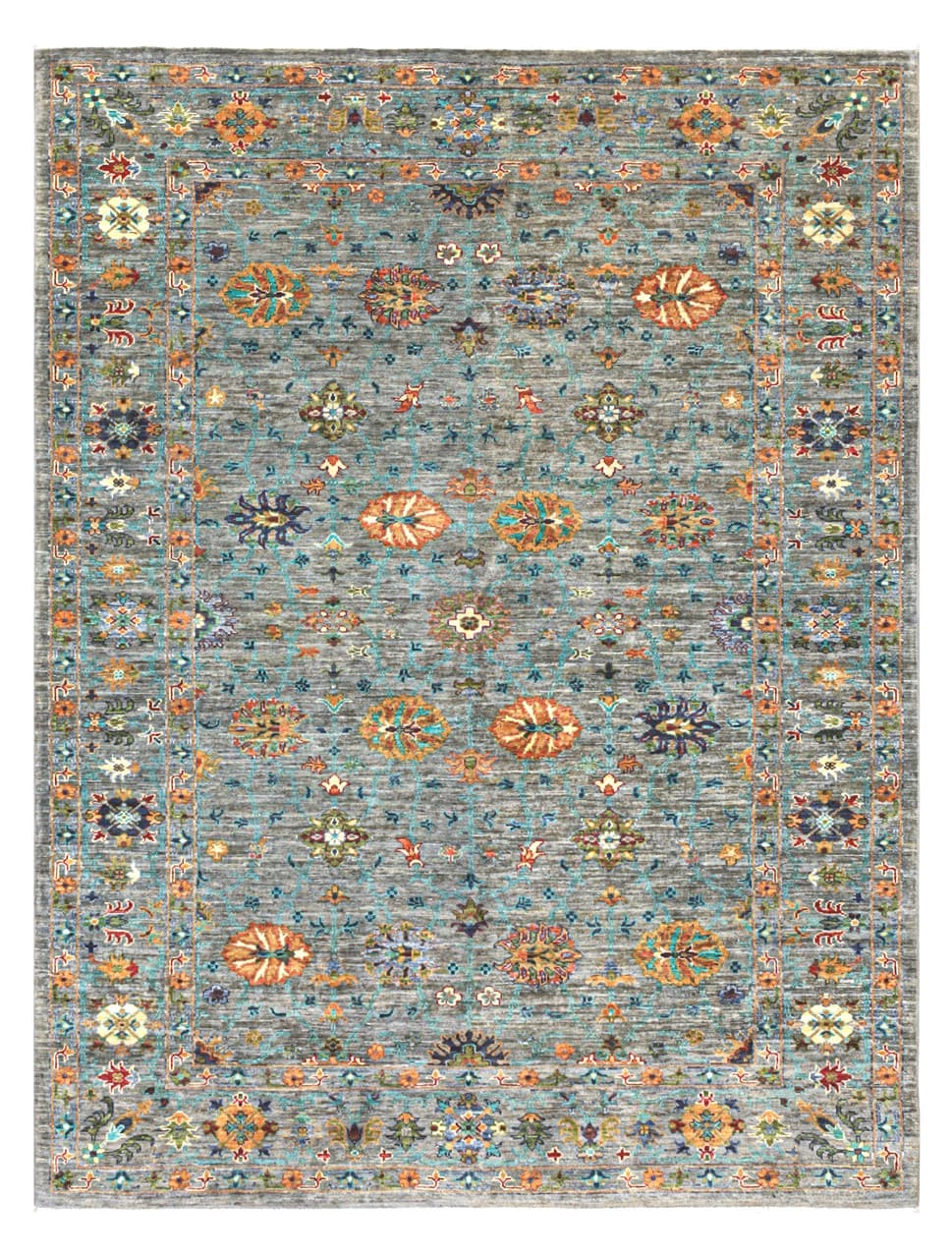 Tappeto Ziegler Decorativo floreale, fatto a mano 236x177cm