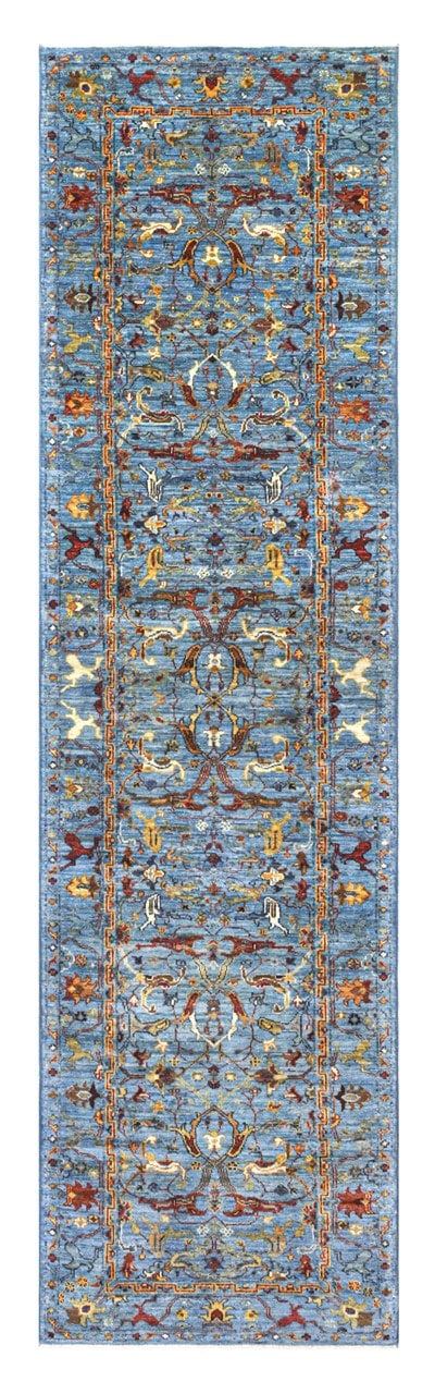 Handmade Ziegler Decorative Floral Rug, 297x77cm