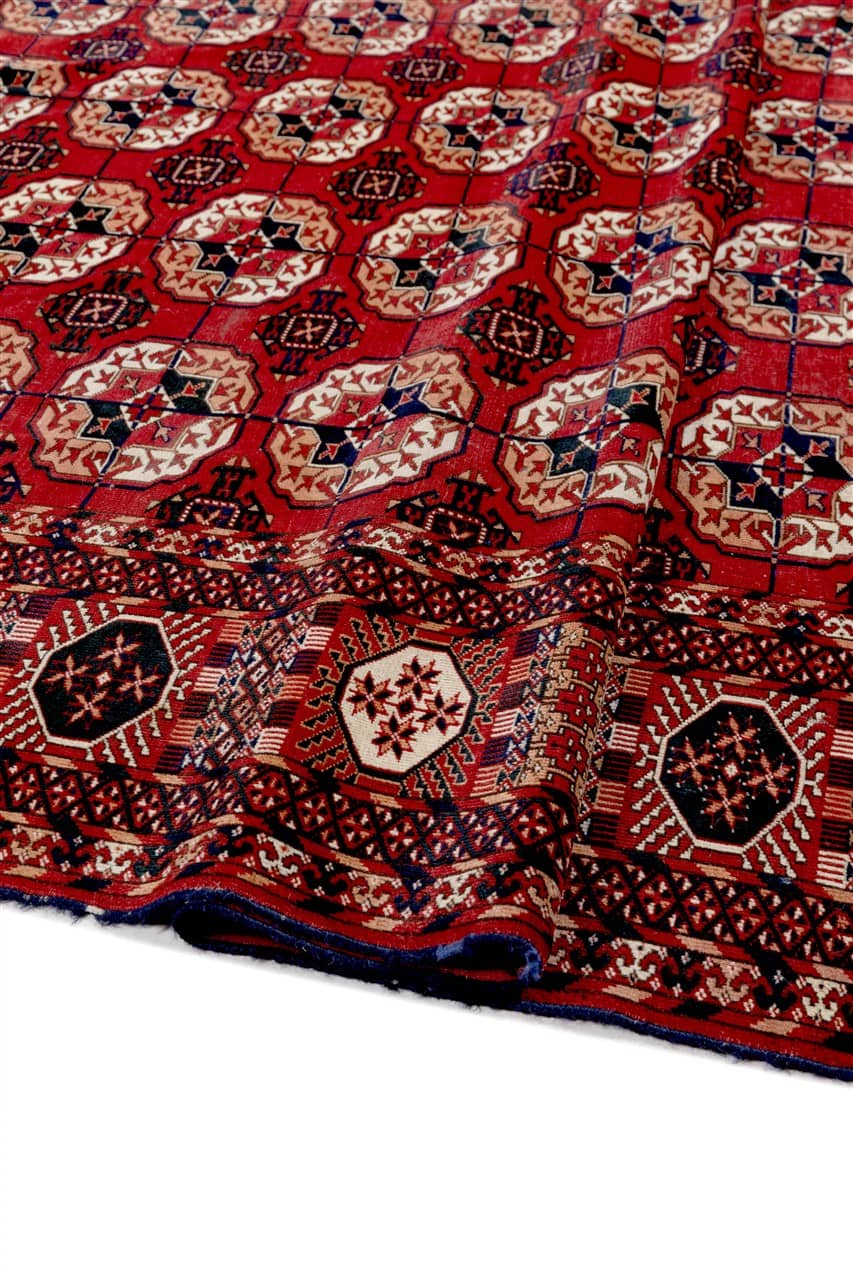 Tappeto Orientale Bouchara Antico: Autentico Tappeto Turcomanno 338x250cm