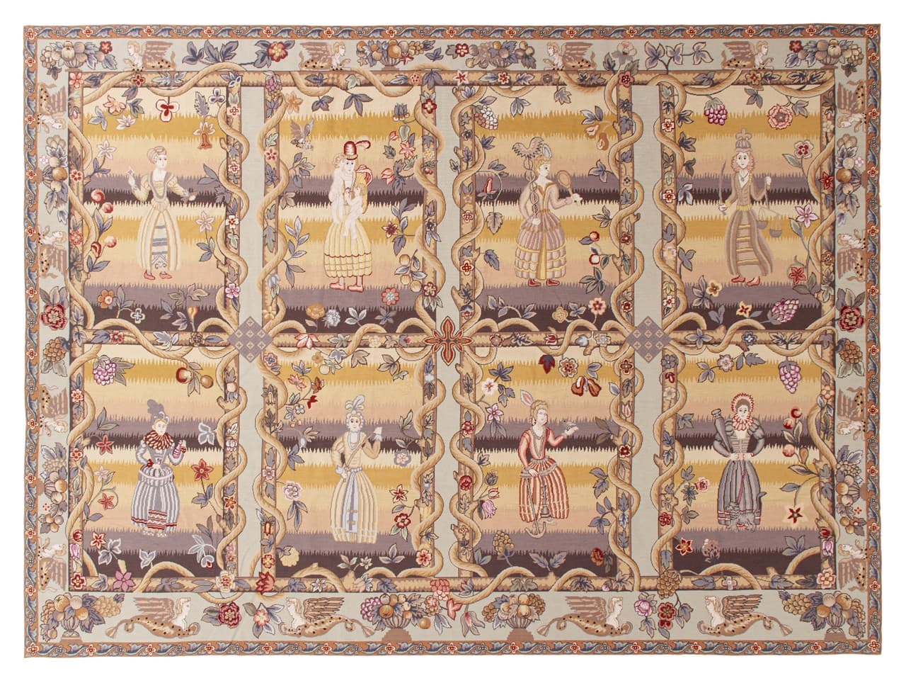 Tappeto Francese Antico Autentico 350x258cm