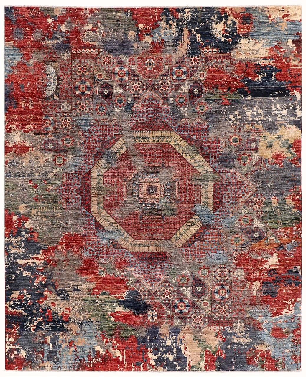 Tappeto Mamluk Moderno Multicolore, Fatto a mano, 303x246cm