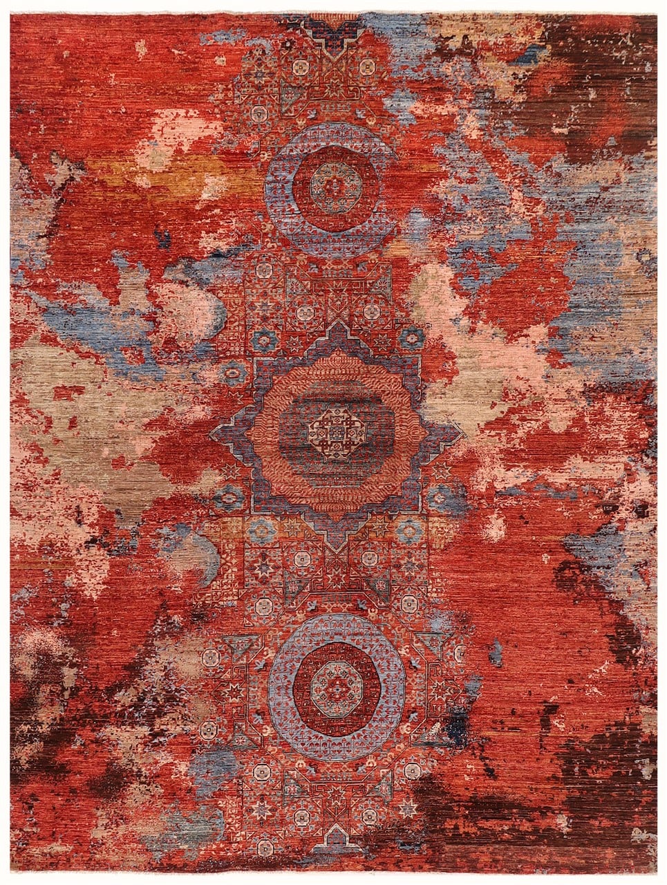 Tappeto Mamluk Moderno Multicolore, Fatto a mano, 363x269cm